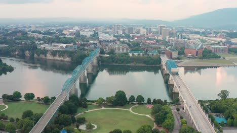 reverse dolly aerial of coolidge and renaissance park