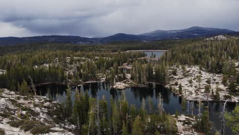 drone shot in truckee near lake tahoe, california