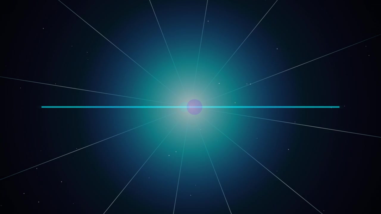 Abstract Glowing Light Pulse with Radial Lines on Dark Background