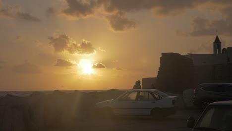 Sunset-in-old-coastal-city-Acre-Israel