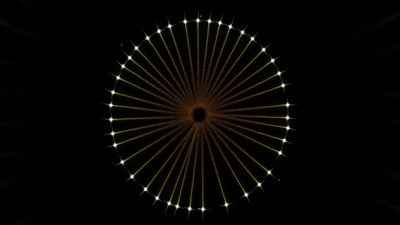 검은 바탕에 불꽃놀이의 애니메이션