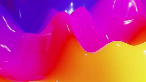 estilo abstracto de fondo en bucle, cambiando la superficie de material translúcido suave como jalea. creativo suave brillante 3d bg con brillo interno para eventos festivos 4k. gradiente rojo naranja amarillo.