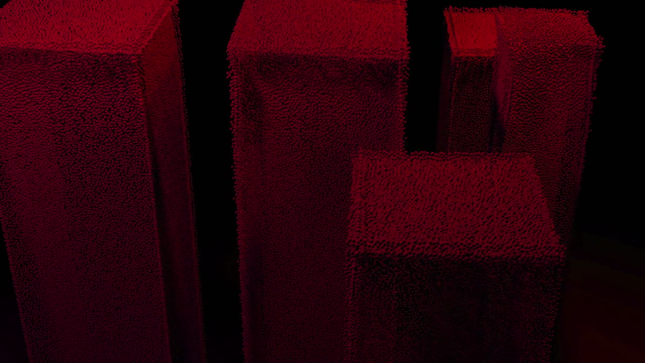 cubos abstractos rojos