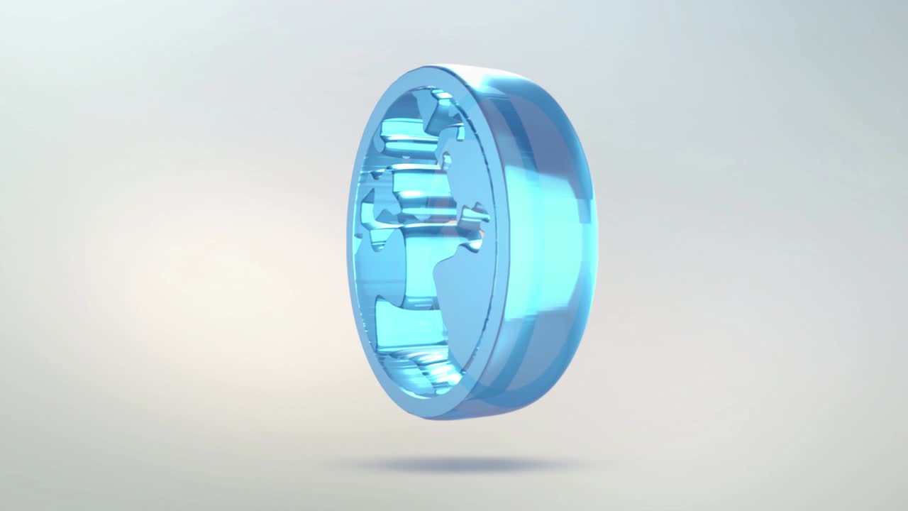 지구 아이콘은 유리로 만들어져 있으며, 알파 채널이 푸른 녹색으로 된 투명한 회전하는 행성 아이콘입니다.