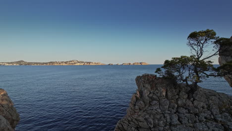 coastal view with islands and rocky cliffs