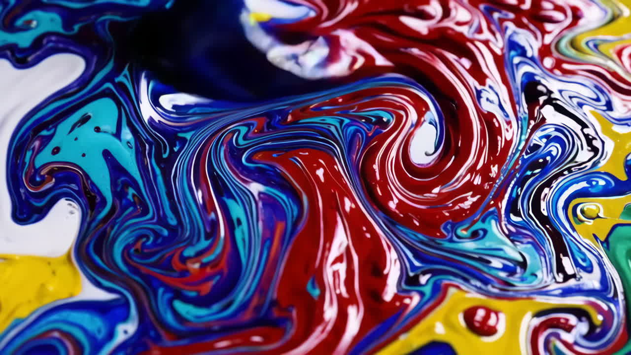 Colorful Paint Swirls and Abstract Art