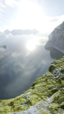 serene view of a mountain lake