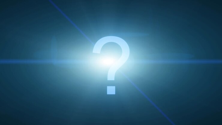 Question mark exploding forming letters numbers transition idea help faq answer