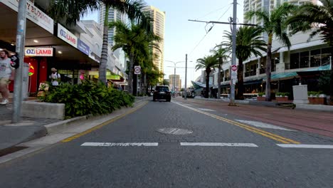 a drive through busy broadbeach streets