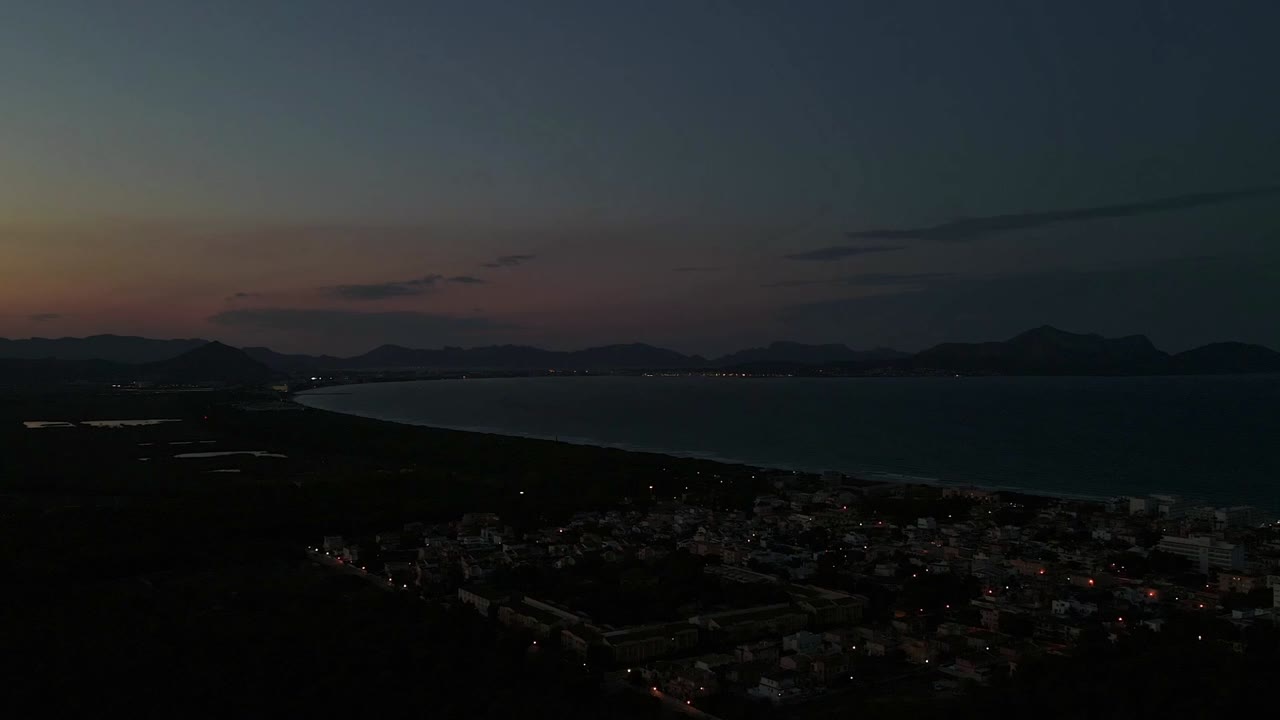 Timelapse Sunset at the coast of spain
