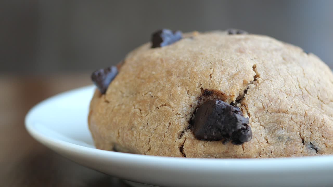 Chocolate Chip Cookie on a Plate
