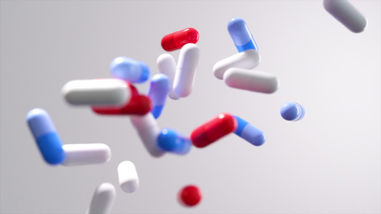 caídas de cápsulas de medicamentos