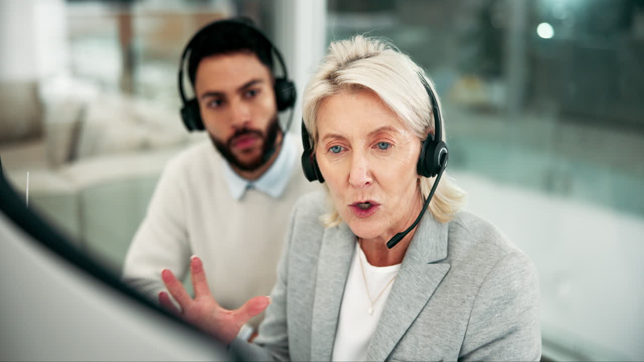 Call Center Team Working Together