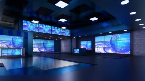 3d virtual tv studio news