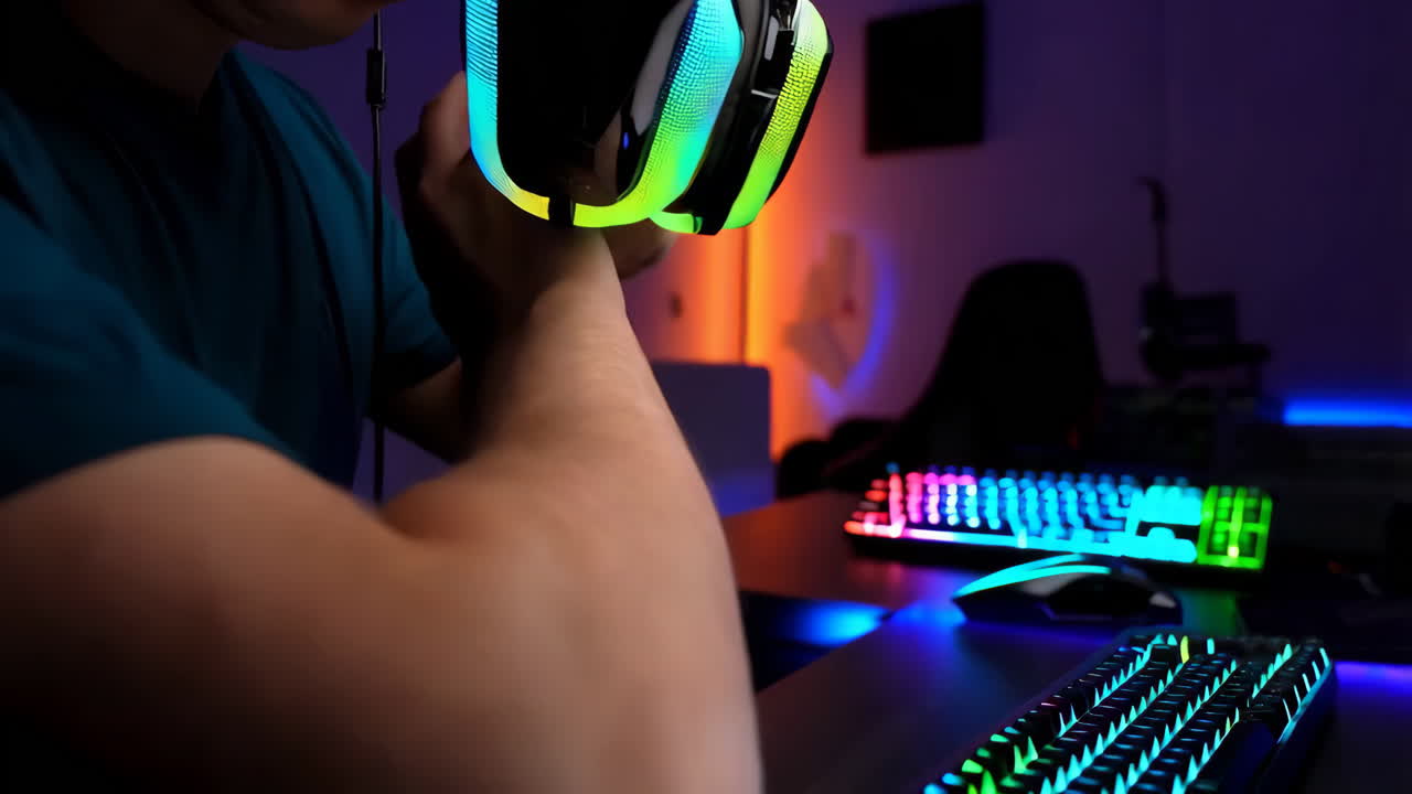 Impostazione del giocatore con illuminazione RGB