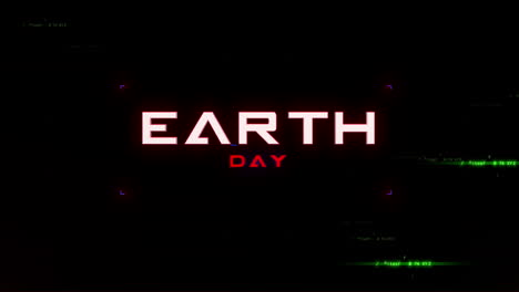 earth day on computer screen with hud elements