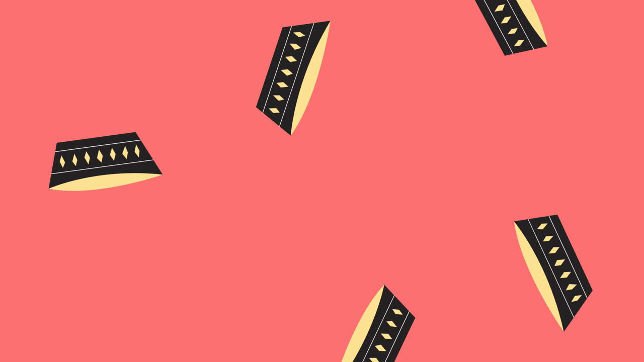 animación de cupcakes que caen sobre un fondo rosa