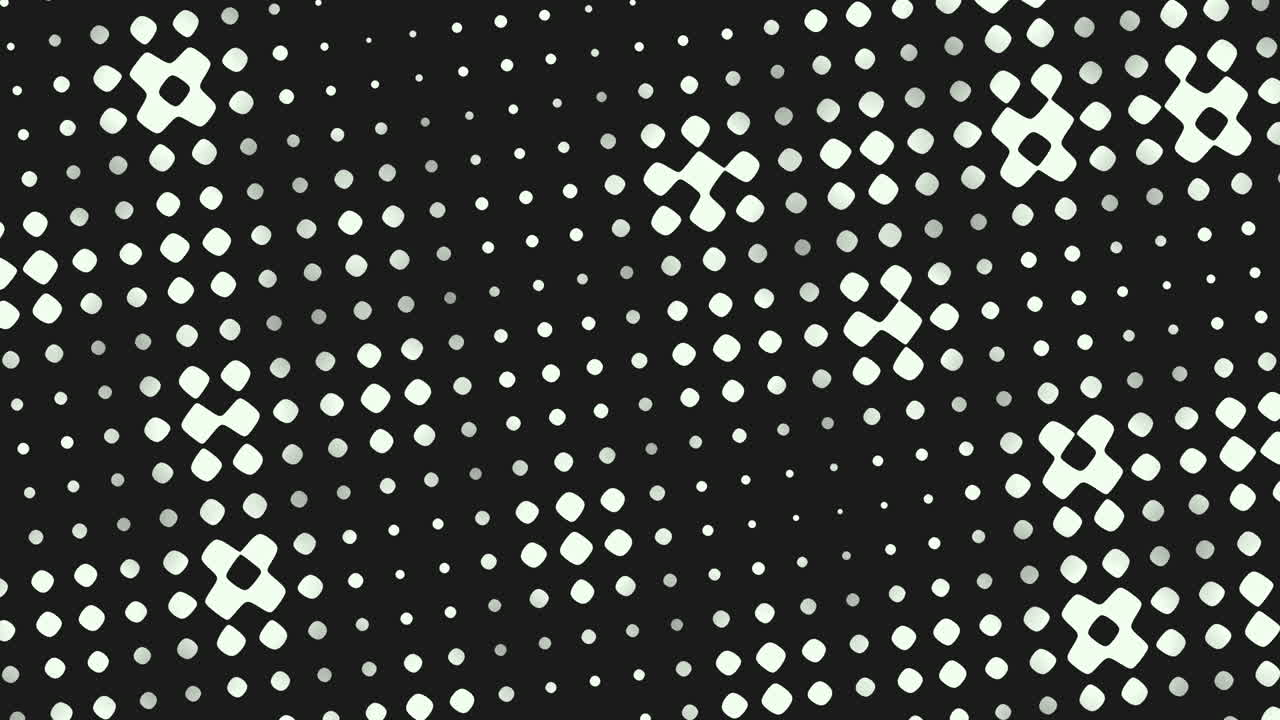 intrincado patrón de puntos monocromáticos en fondo negro