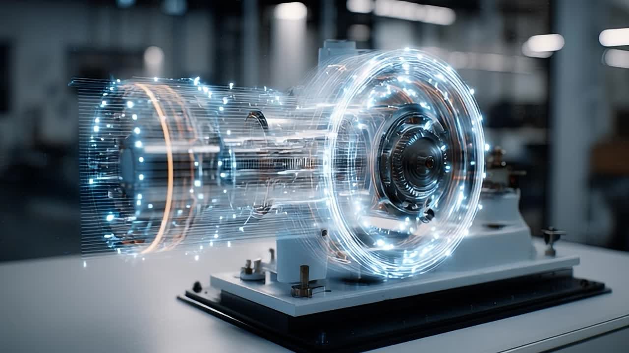 Innovative motor technology showcased in a modern engineering lab