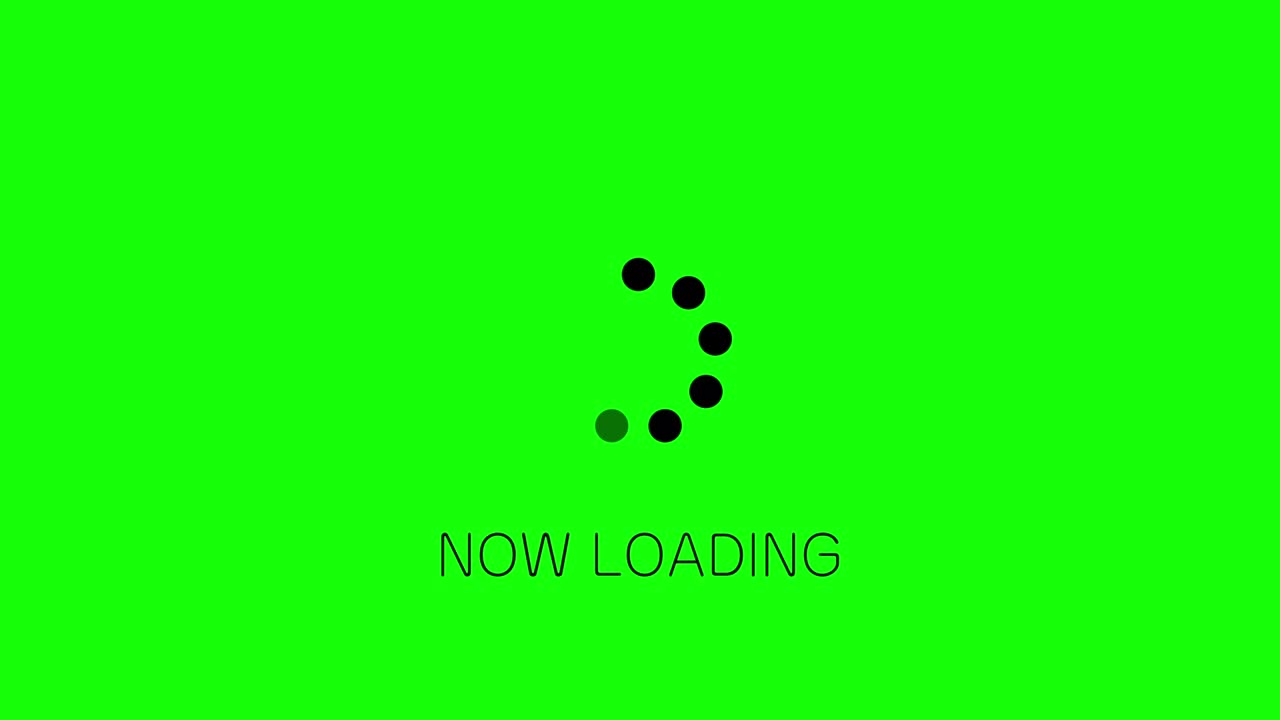 "Now Loading" Motion Graphics Green Back