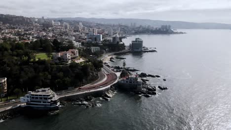 Toma-Aerea-De-Viña-Del-Mar,-Uhd-4k