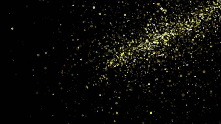 4k gold dust particles fly in slow motion in the air loop animation dust particles background bokeh