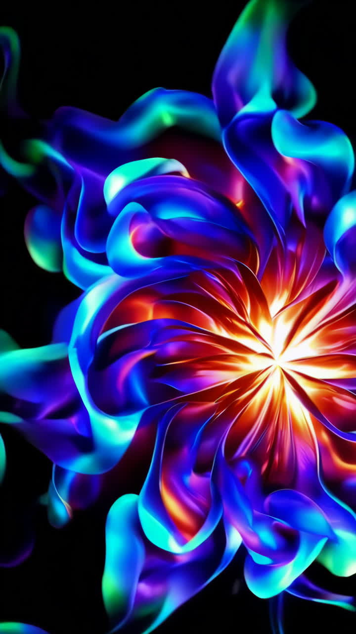 Vibrant Abstract Glowing Flower