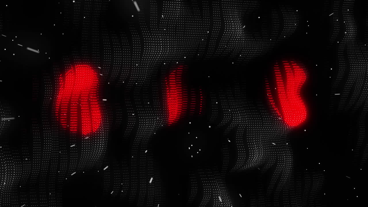 White particles moving against black background.