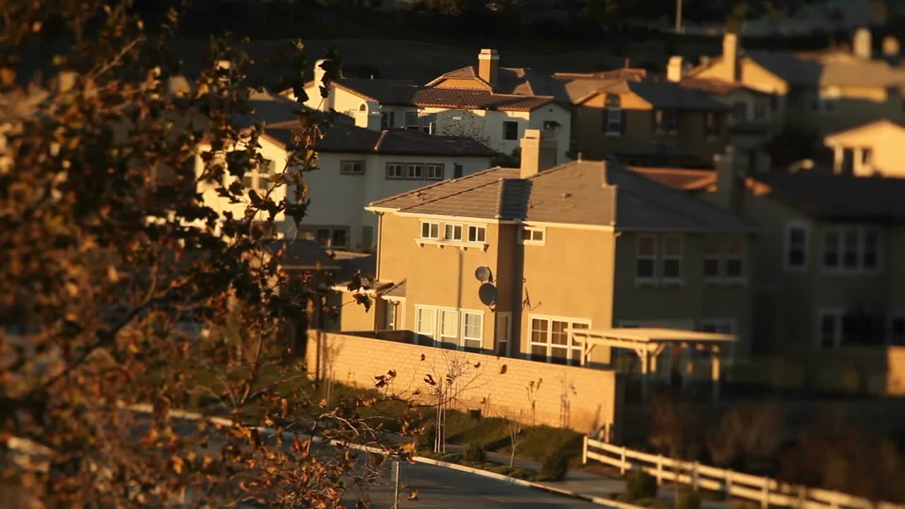 상류층 도시 지역의 집들