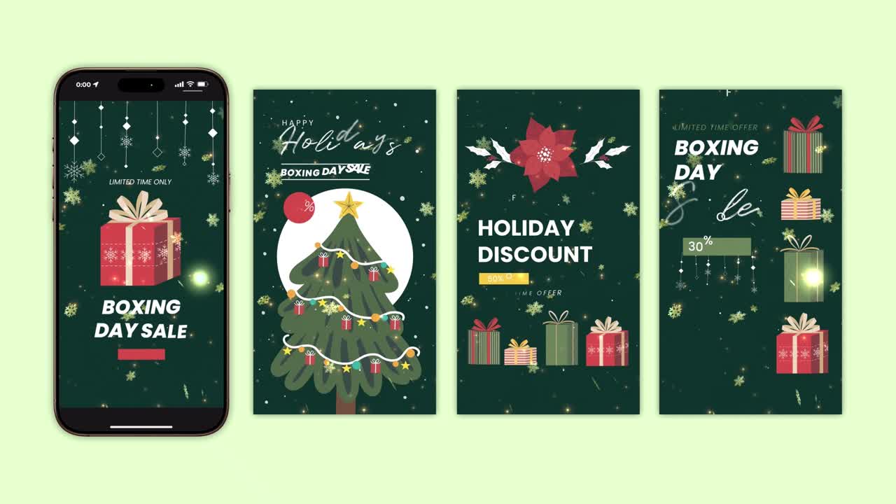 Boxing Day Discount Social Media Template