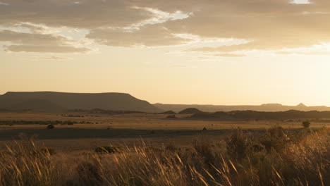 timelapse sunset over the african landscape, wide shot