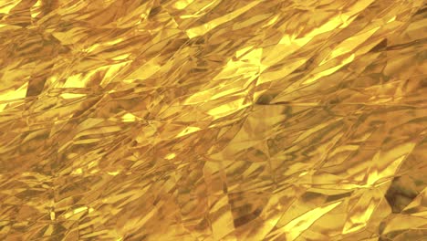 golden foil background. gold texture 3d rendering loop 4k