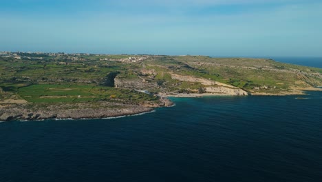 gozo island near blue lagoon on comino, malta