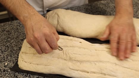 preparing bread loaves