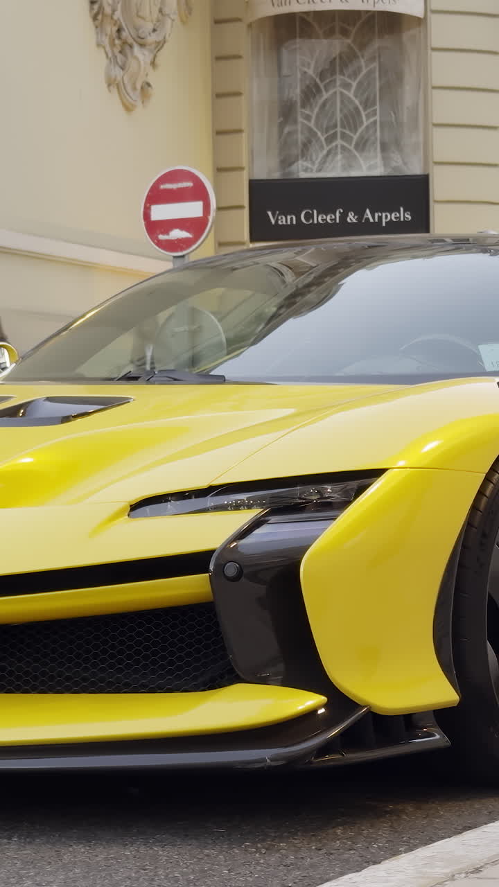 Yellow Luxury Sports Car