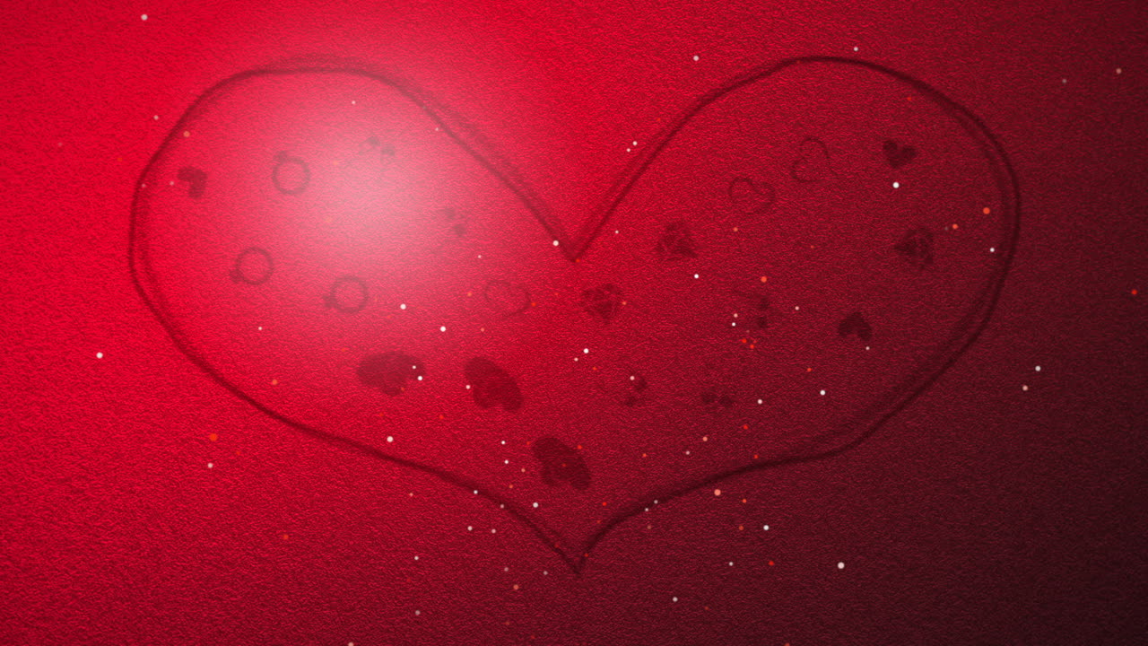 animación primer movimiento corazones románticos en el día de san valentín 21