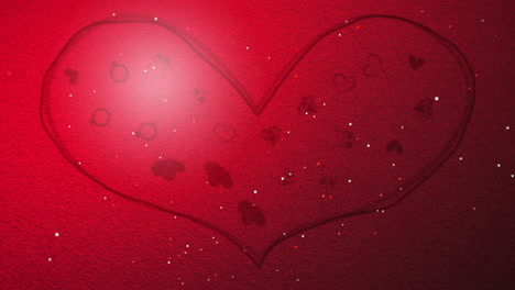 animation closeup motion romantic hearts on valentines day 21