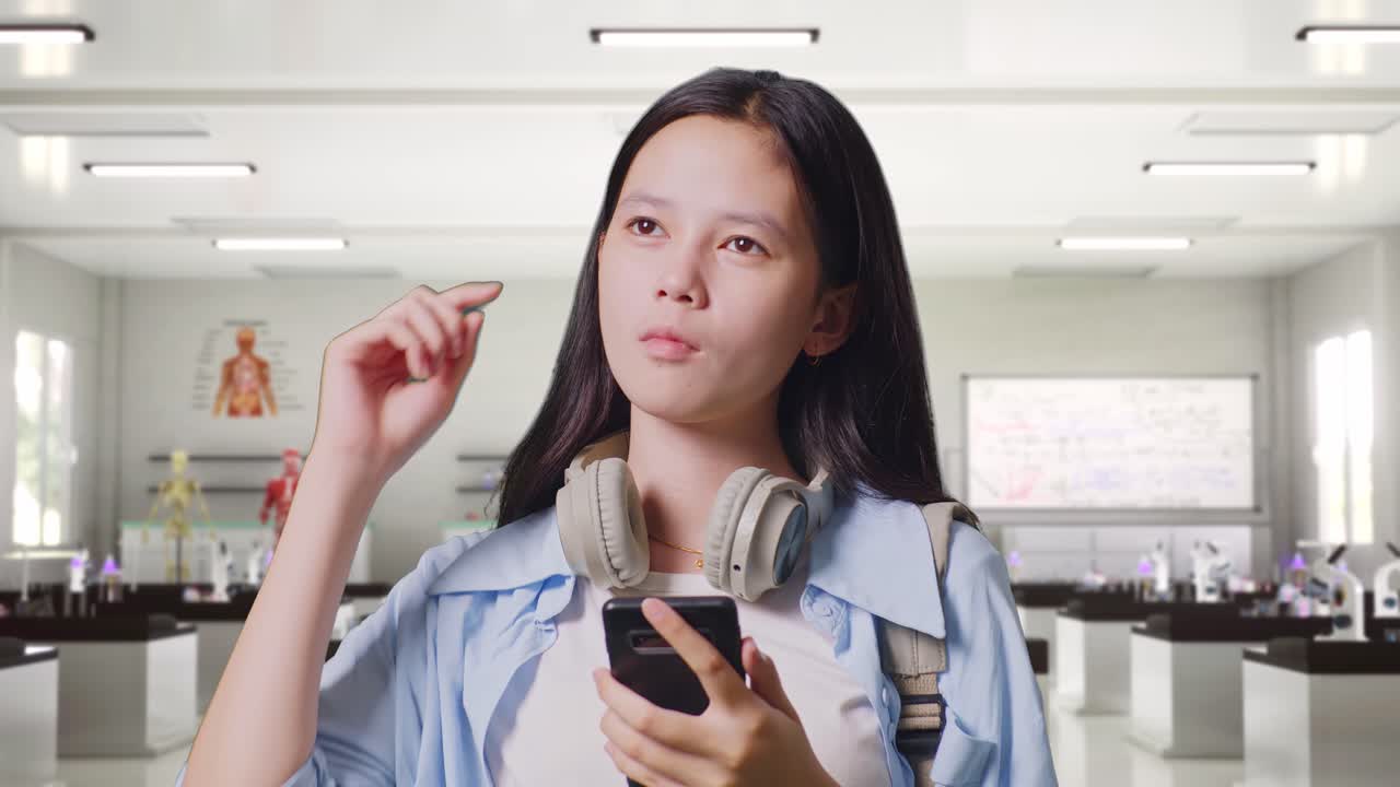 과학 교실 에 있는 학생