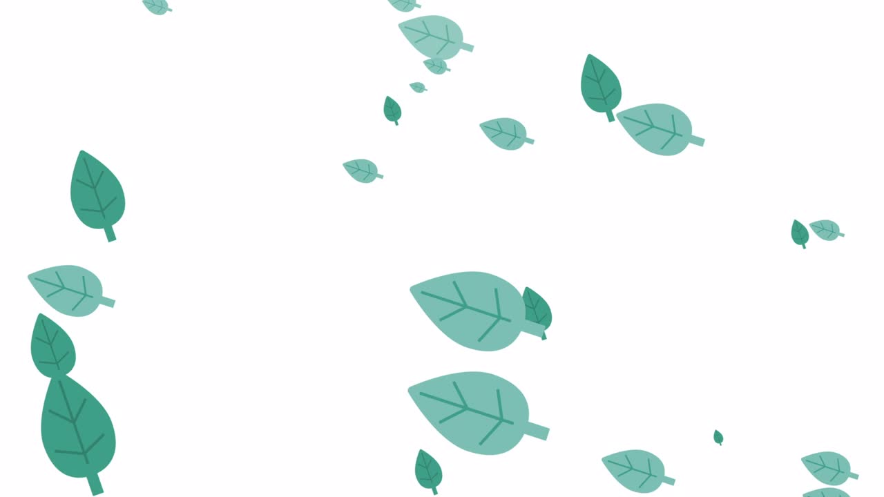 간단하고 귀여운 잎 입자  배경