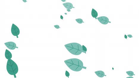 간단하고 귀여운 잎 입자  배경