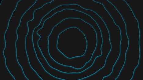 abstract glowing rings hypnotic ripple pattern on dark background smooth neon blue edges create