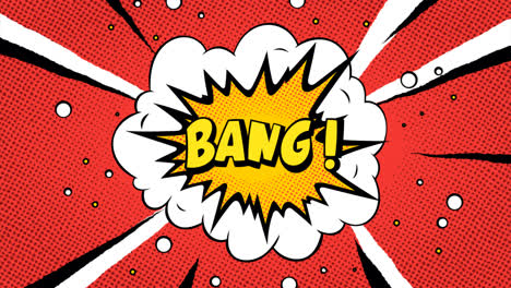 bewegungsgrafik von flachem design cartoon-bang-hintergrund