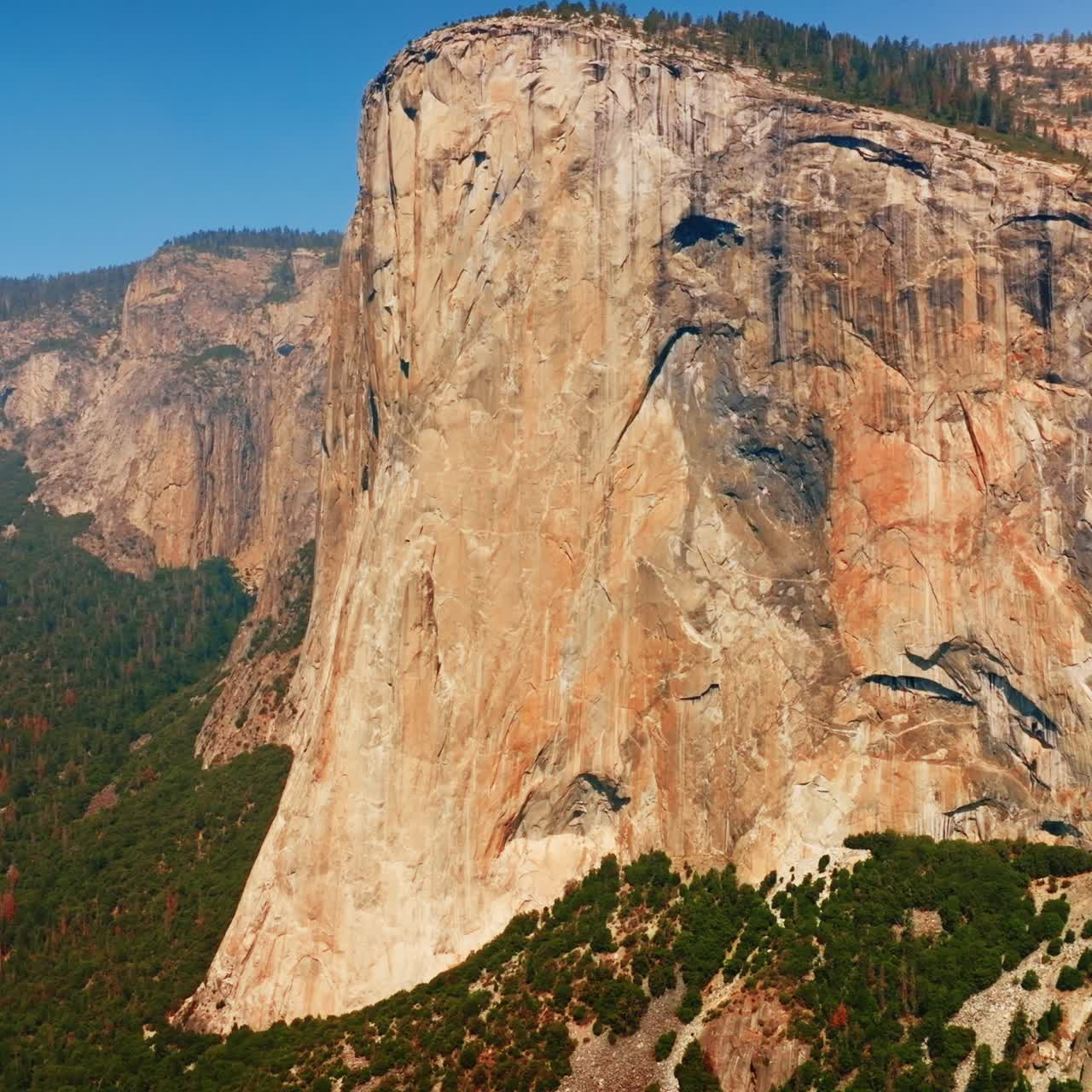 Yosemite valley mountain landscapes. California adorable national park aerial view