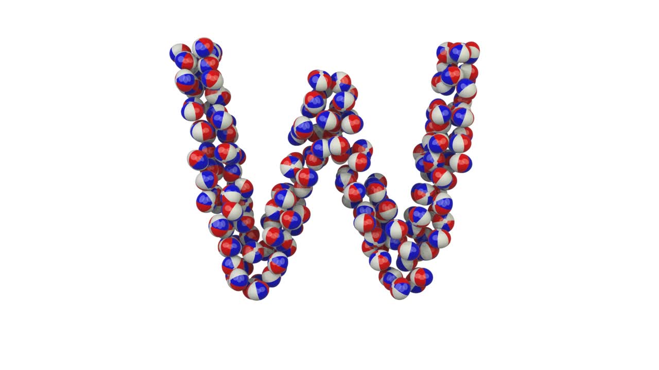 Beach Ball Themed Font  Letter W