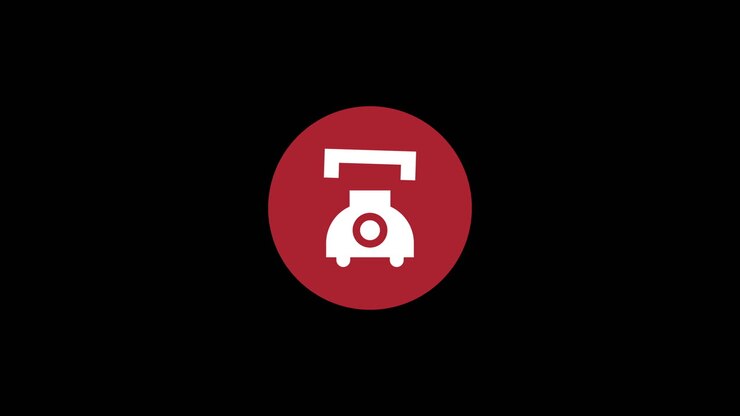Animated Telephone Icon with Receiver Lifting and Dropping