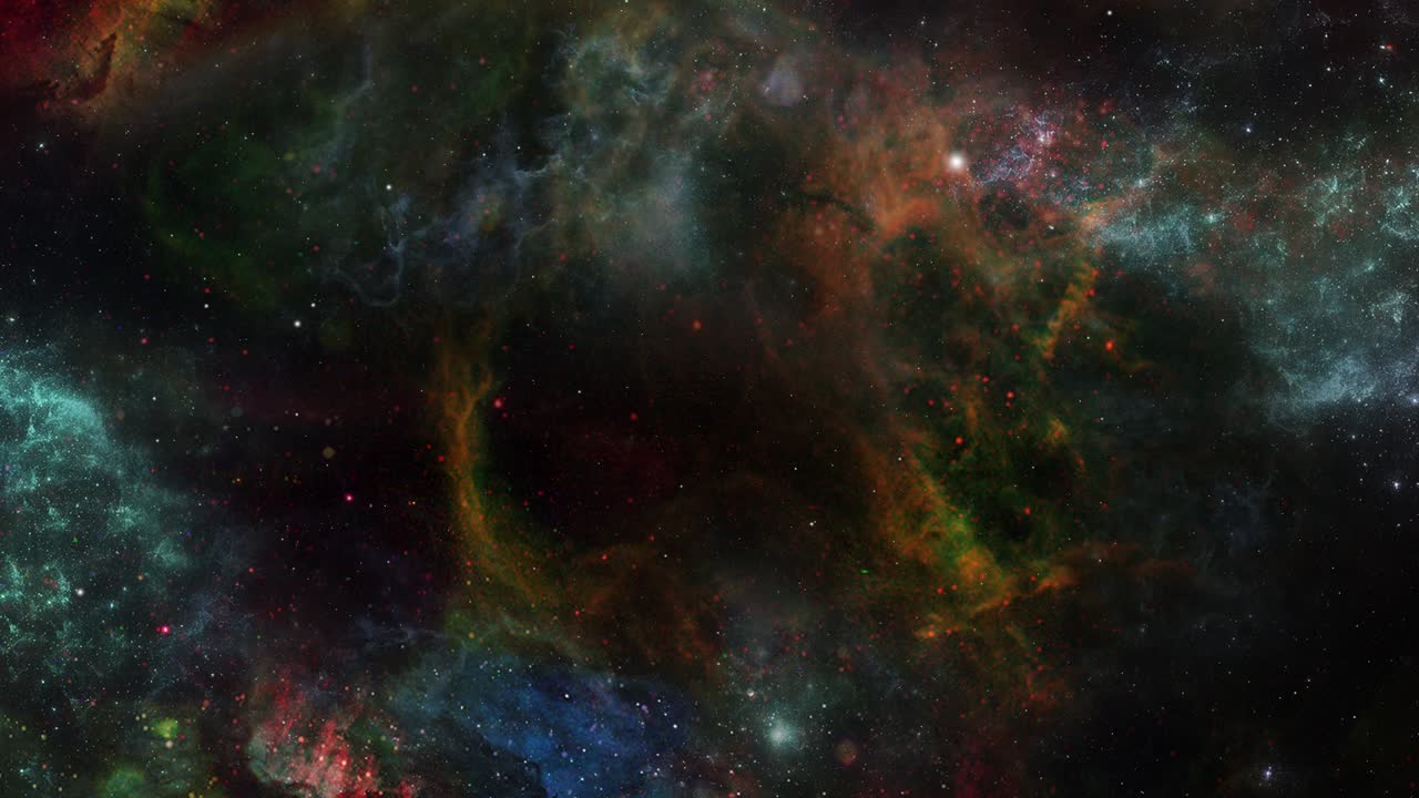 Viaje 4K por una nebulosa galáctica espacial