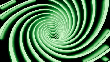 abstract green spiral tunnel