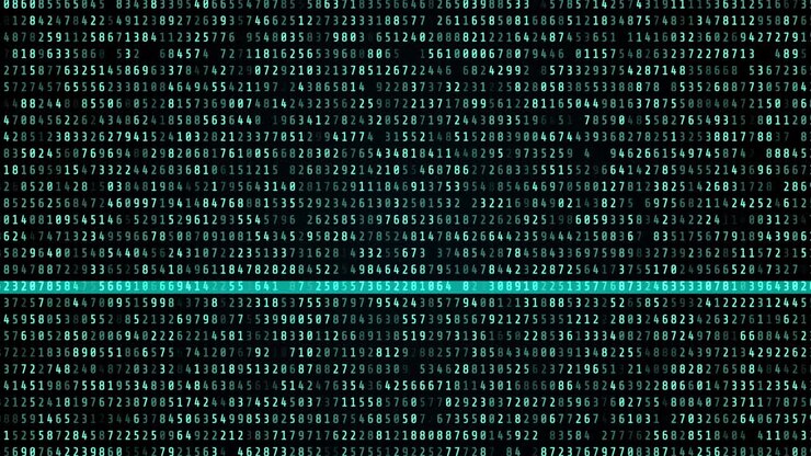 Digital Number Technology 4K Motion Computing Running Developer Program Code Motion Background.