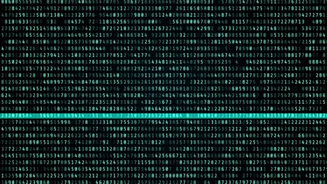 digital number technology 4k motion computing running developer program code motion background.