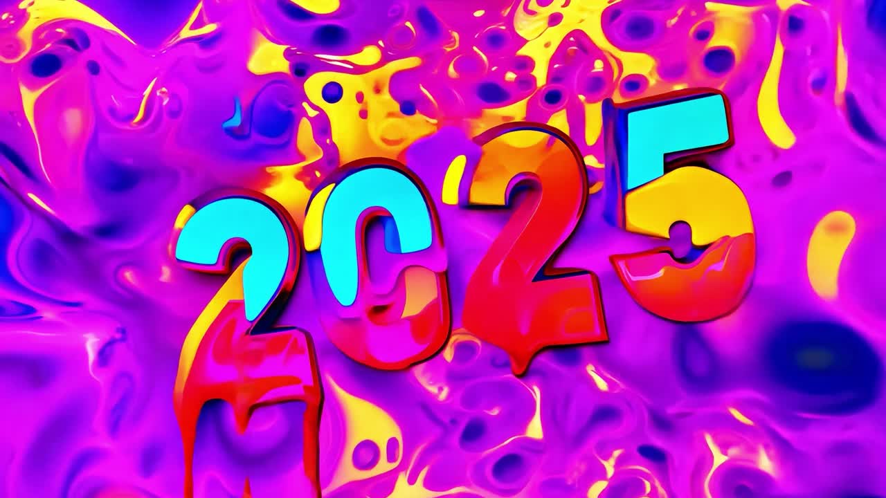 Fargerik Abstrakt Nyttårsbakgrunn 2025